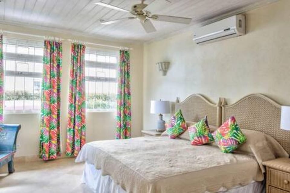 Bedroom 4 has the option to be a twin or with king size bed. The room has air conditioning, ceiling fan, security safe, clothing storage and an en suite bathroom with freestanding bath, rain shower head and combination unit basin.