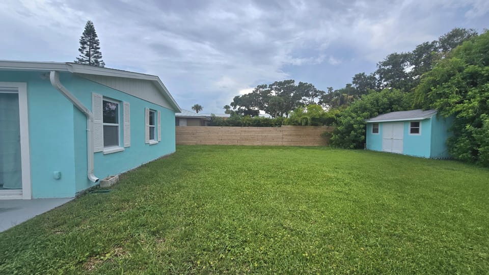 Large fenced in back yard