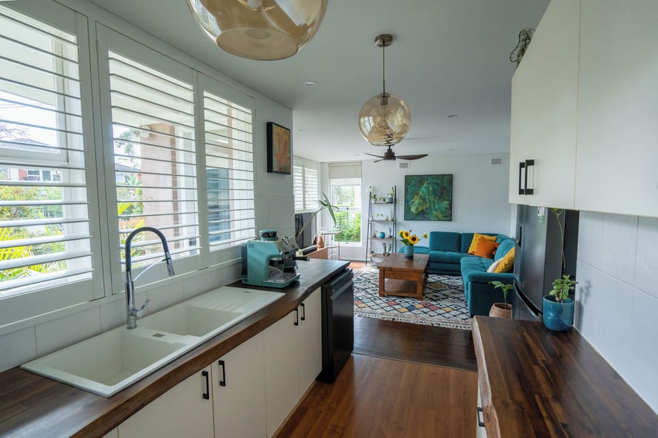 open and bright kitchen