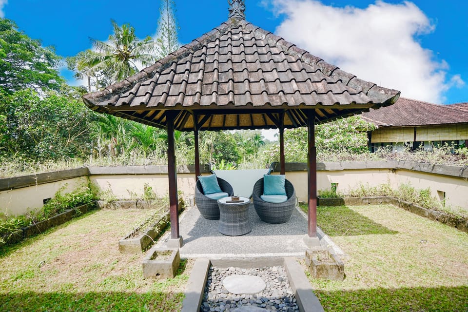 Peaceful terrace gazebo — perfect for morning coffee or sunset moments ☀️🌿