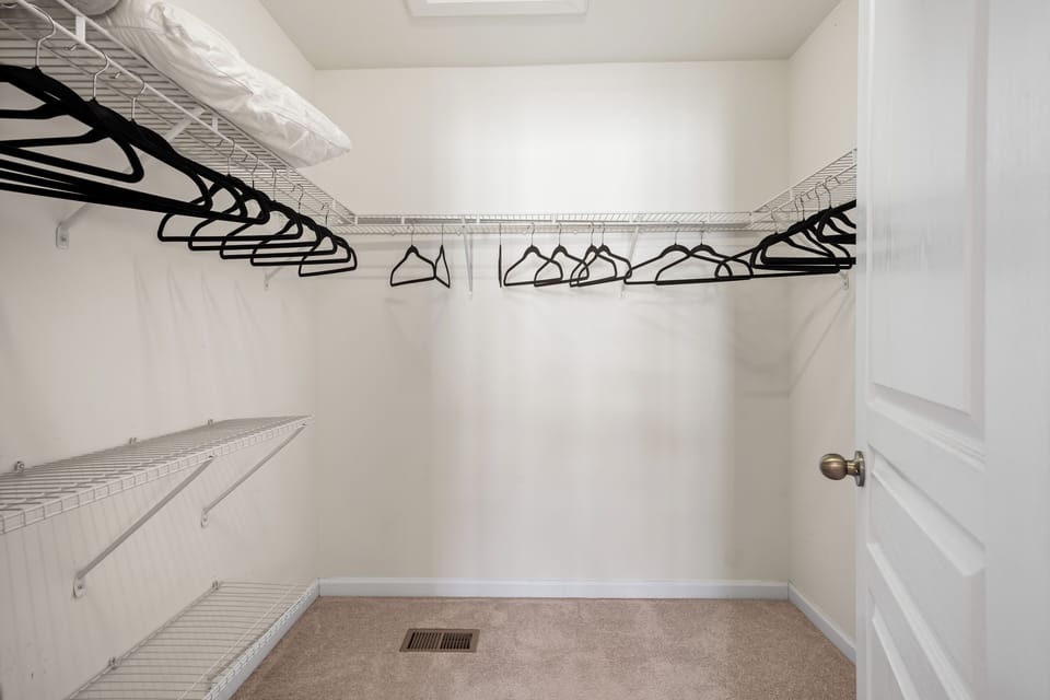 Primary walk in closet