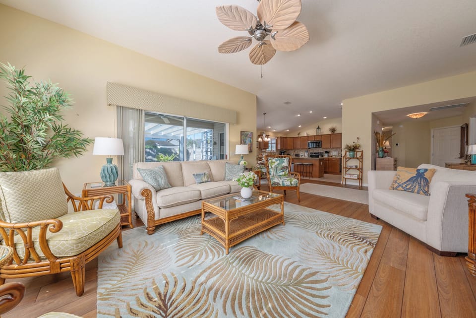 Open Concept Living Room, Dining Room and Kitchen
