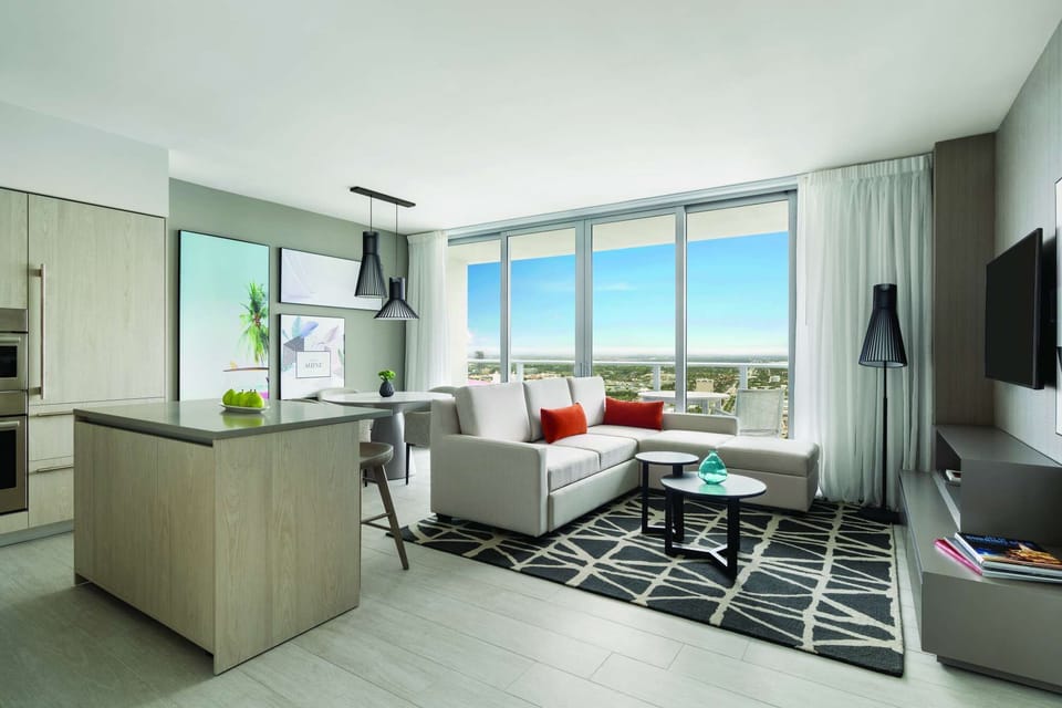1 bedroom with living room