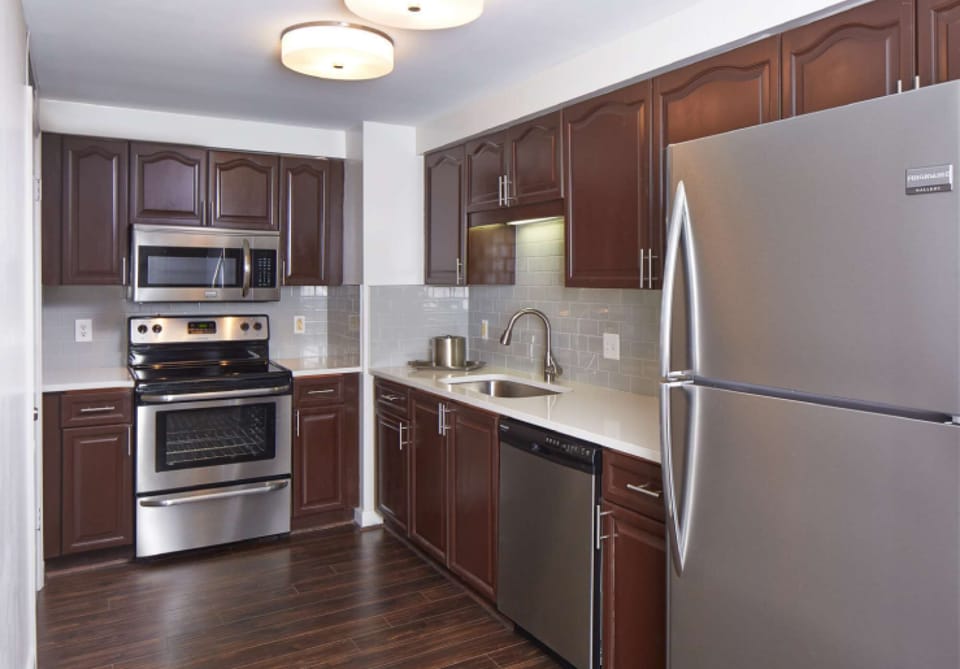 Three-Bedroom Apartment kitchen area