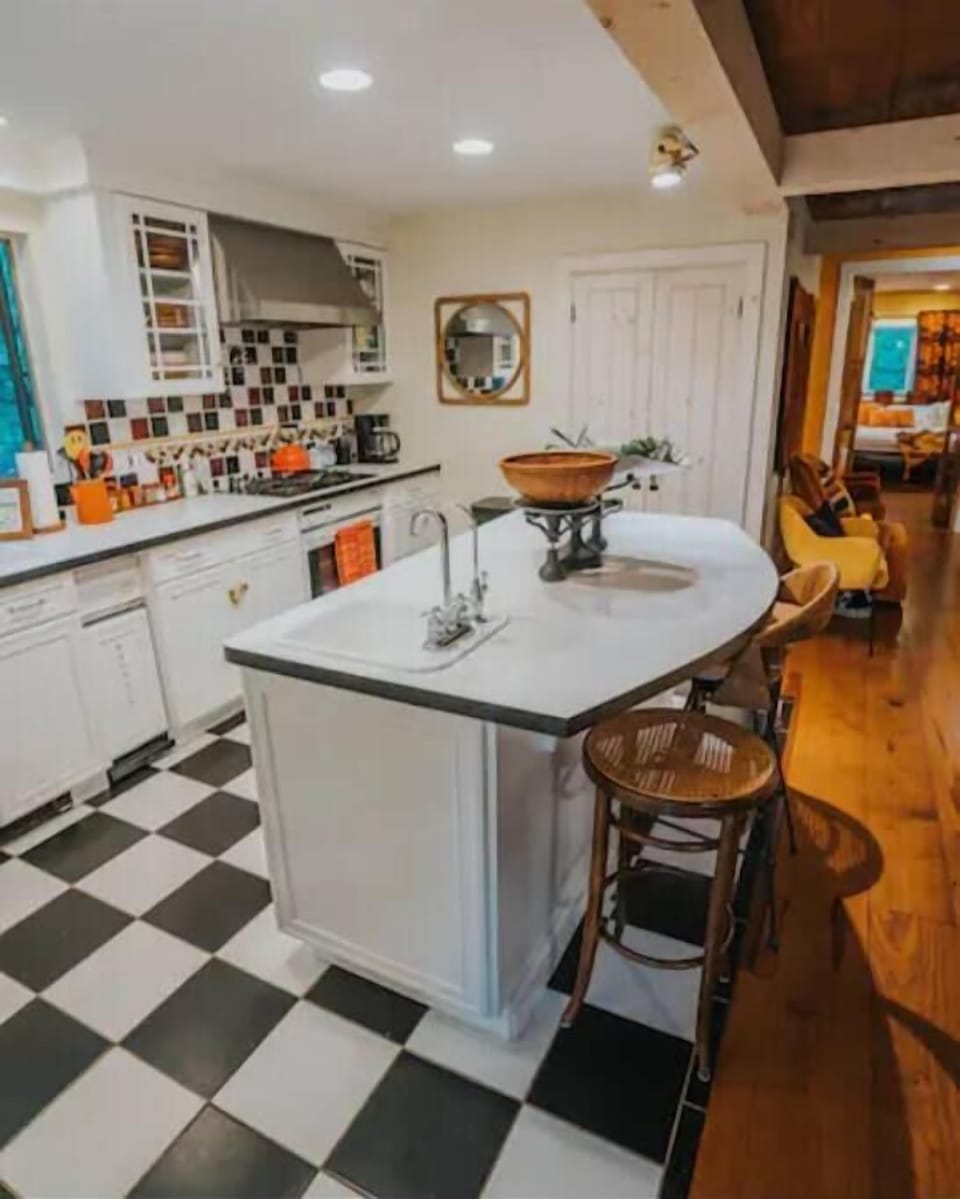 Large island in the kitchen