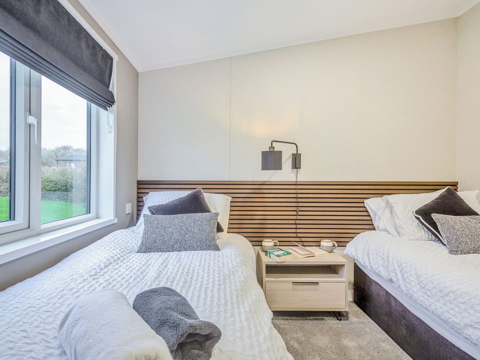 Twin bedroom | 38 at the Sanctuary Lodges - Sanctuary Lodges, Rhosfawr, near Pwllheli
