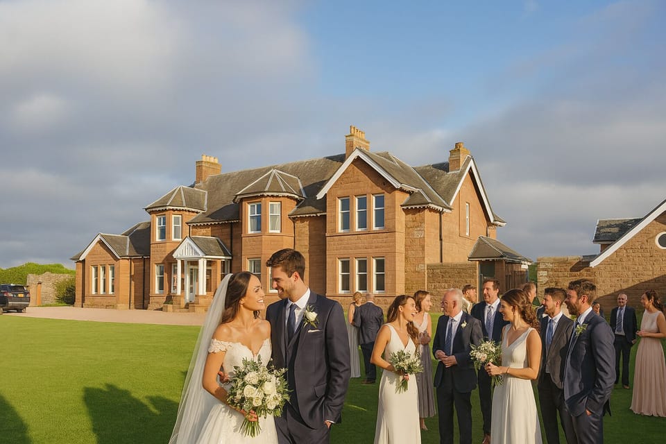Outdoor banquet area
