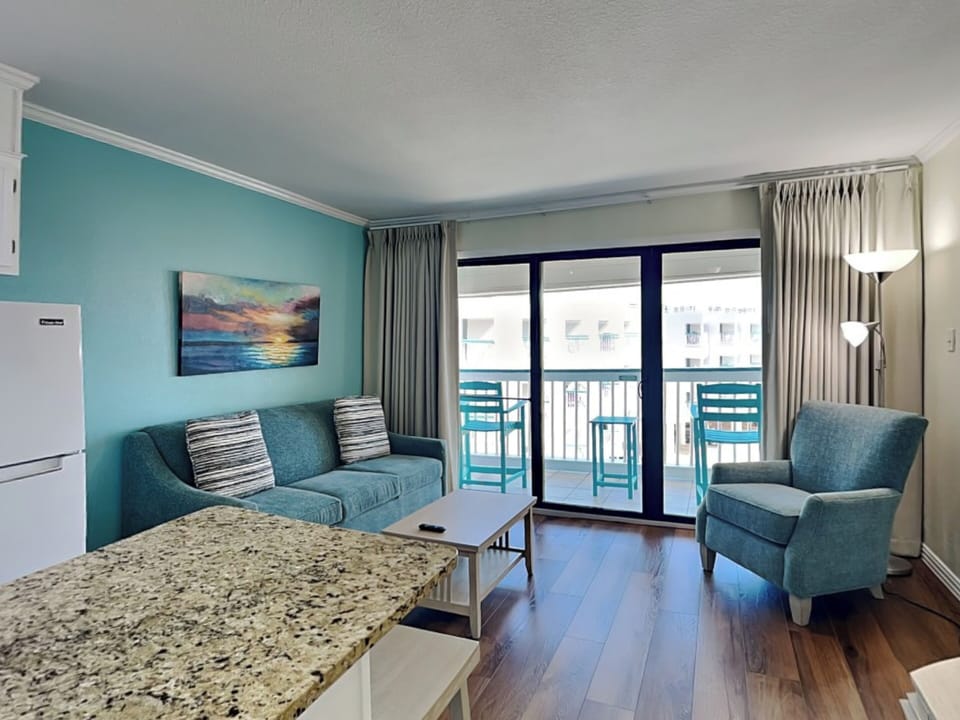 Living Room - Direct Balcony Access, Queen Sleeper Sofa