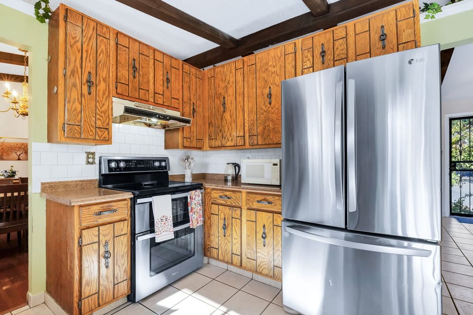 Modern appliances in the kitchen