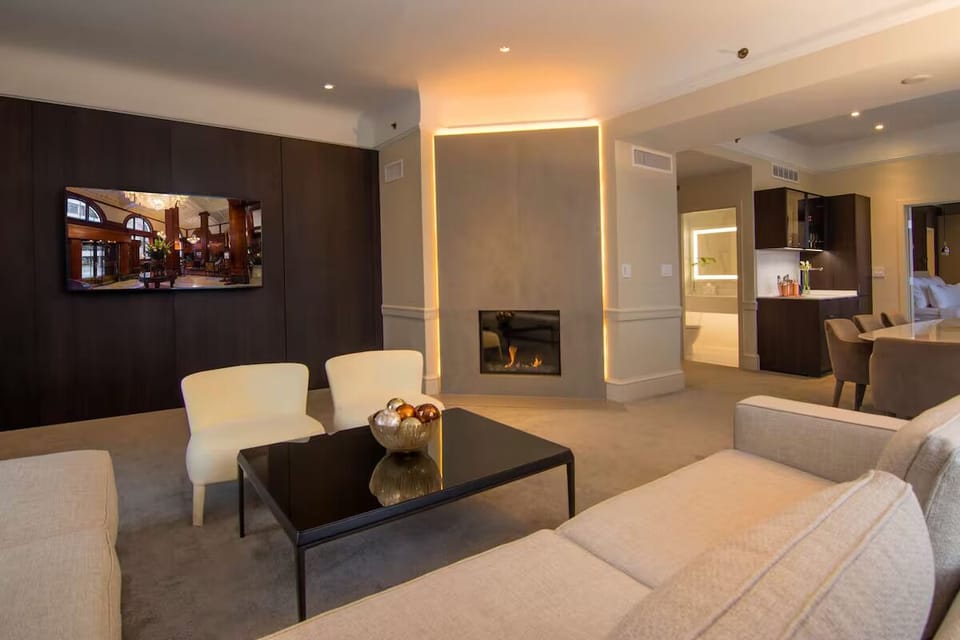 Gather in the spacious lounge with warm lighting and style.