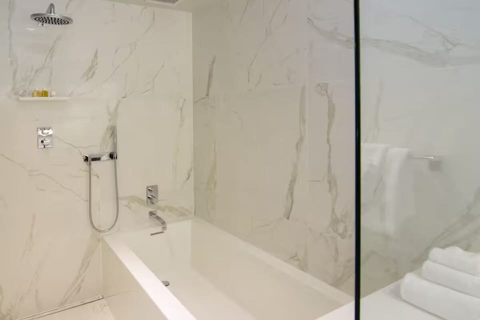 Soak away the day in a deep, serene tub.