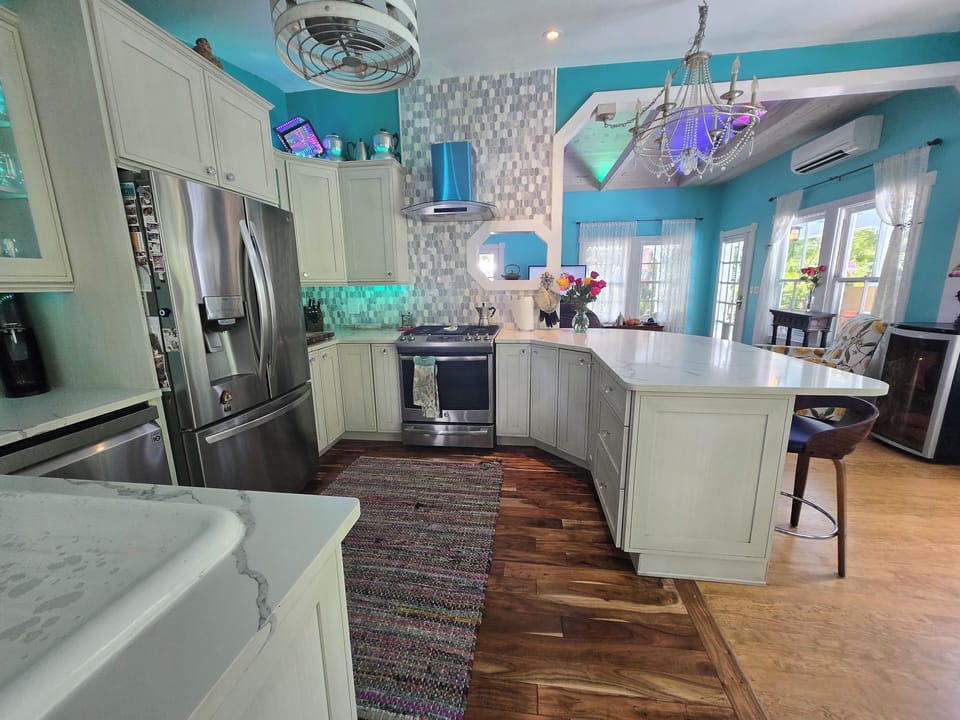 Back entrance to the kitchen.