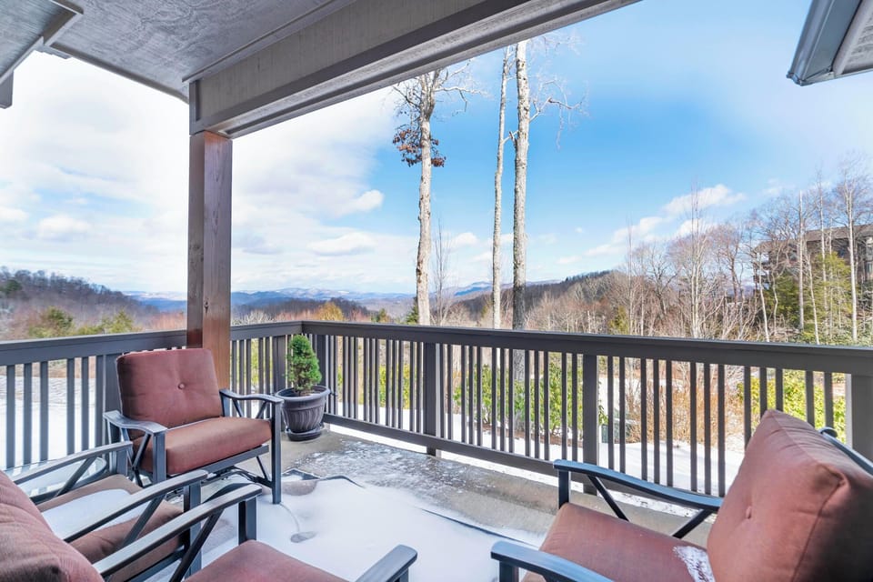 Deck Area--- Winter Mountain View