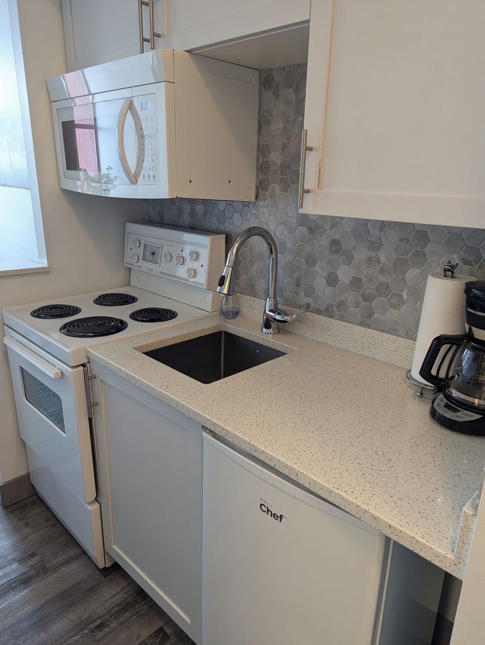 Kitchen with essential appliances