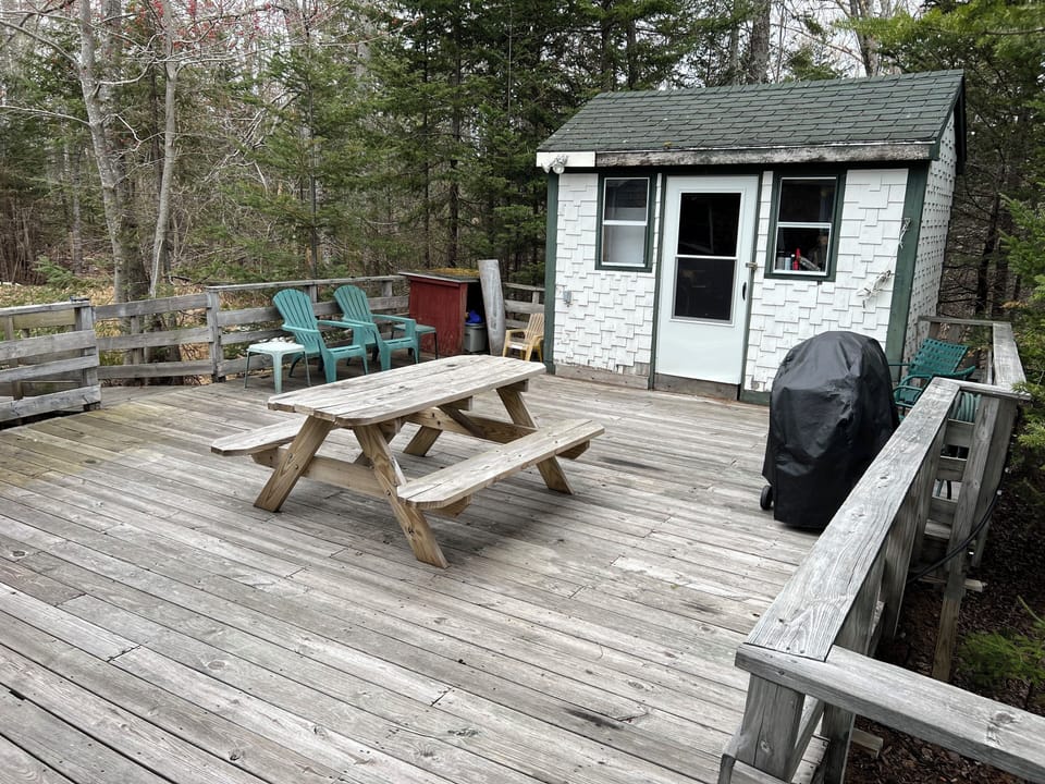 The rear deck, great for grilling