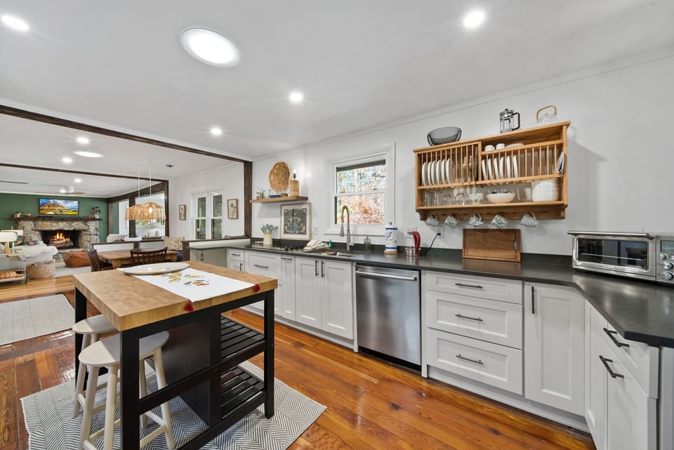 Butcher Block Island with Seating