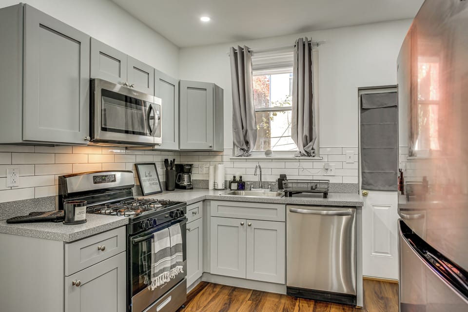 Property Interior | 3-Story Townhome | Free WiFi | Central A/C & Heating