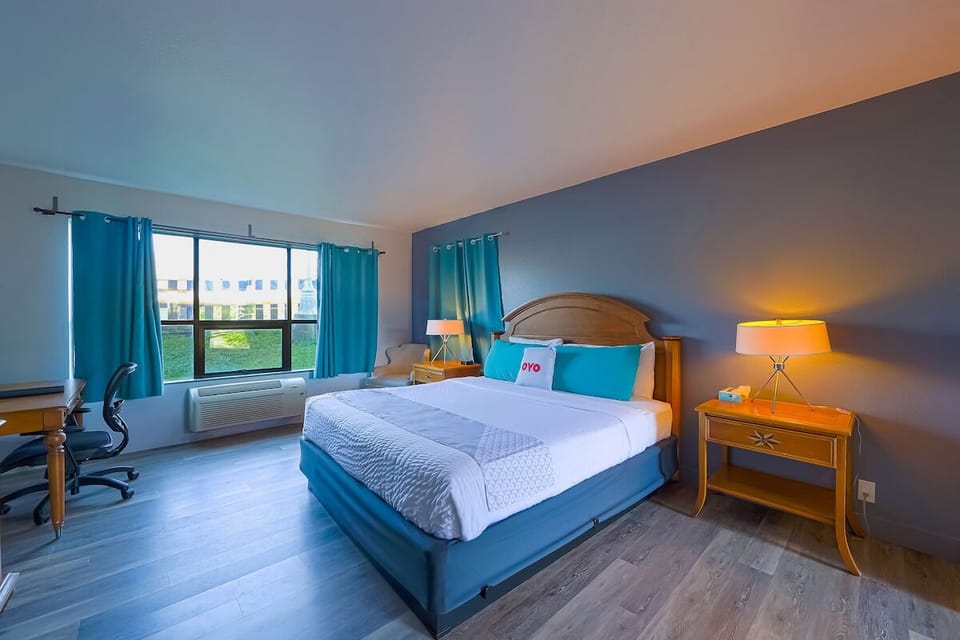 Sink into the plush king bed after a beach day.