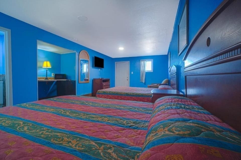 Lounge in comfort with two beds and plenty of room.