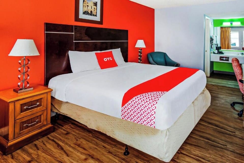 Stretch out in a spacious room with convenient vanity area.