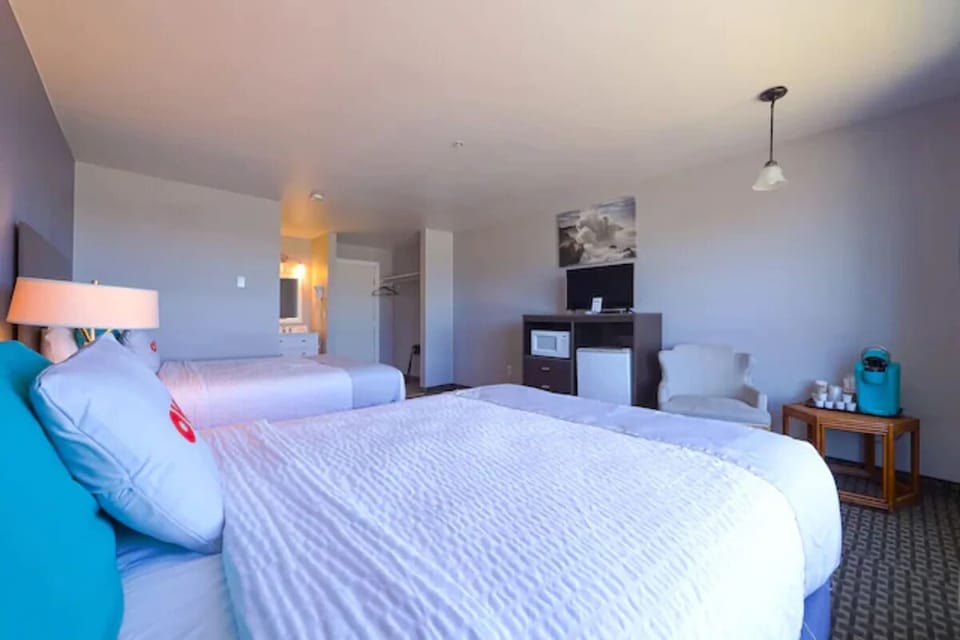 Sip morning coffee beside your bed, then relax in comfort.