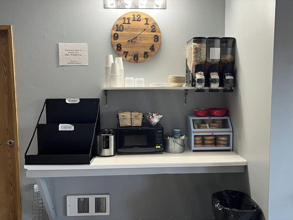 Grab a quick coffee, snacks, and essentials before heading out.