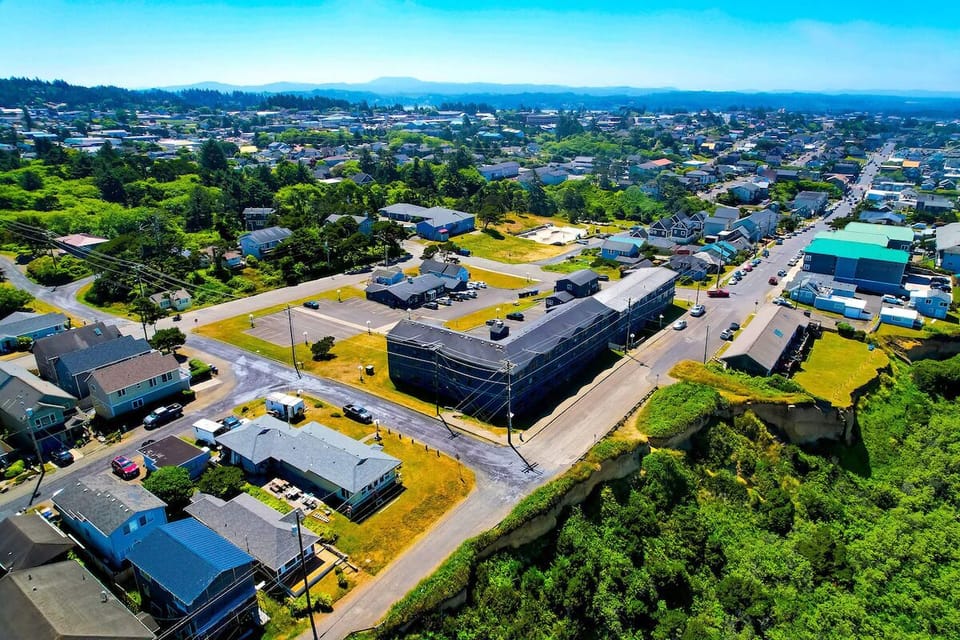 Aerial view of the property