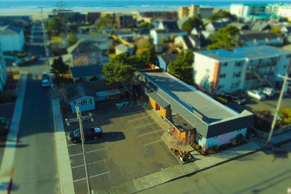 Aerial view of the property