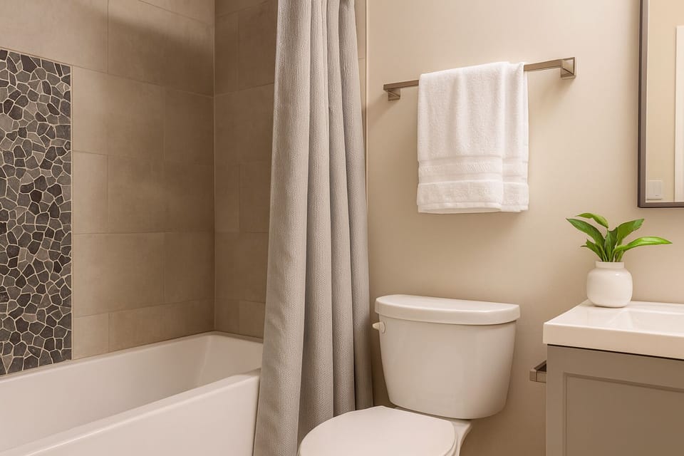 Relaxing atmosphere with a clean, clutter-free environment.