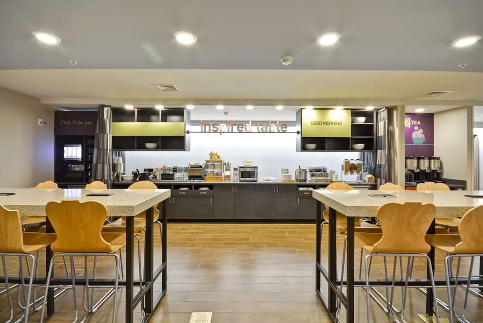 Start your day with a warm, welcoming breakfast space.