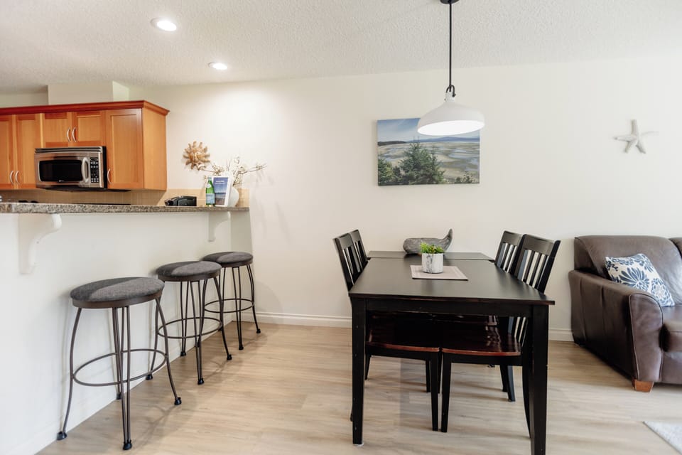 Unit A.  Open dining room to living room.