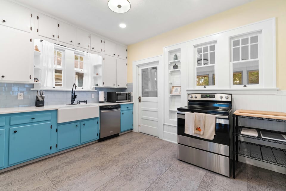 Fully equipped kitchen with everything you need for cooking