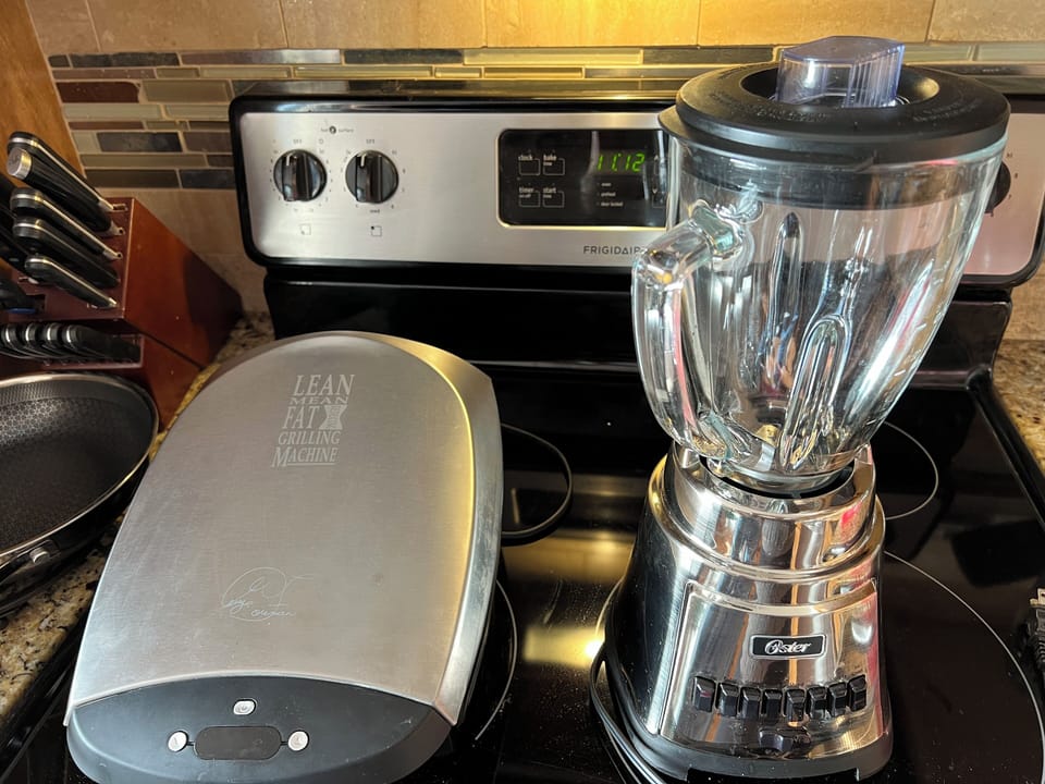 George Foreman grill and Blender
