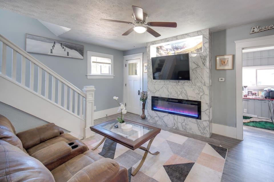 Akron Vacation Rental | 5BR | 1BA | 1,650 Sq Ft | 4 Steps to Enter