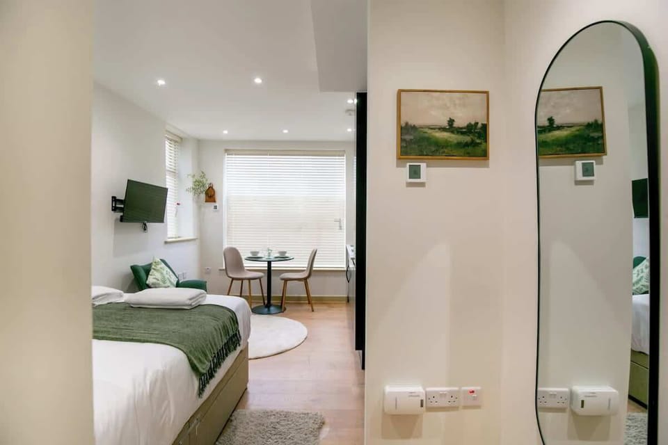 Large mirror and decorative wall frame