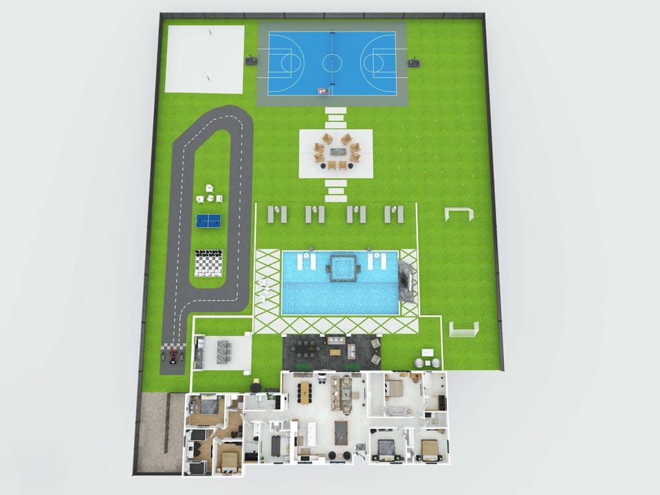 2D floor Plan of the Entire Home.