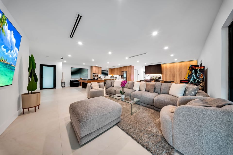 Spacious seating area.