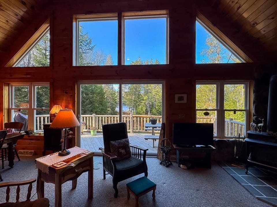 Great Room Living Area with Lake View