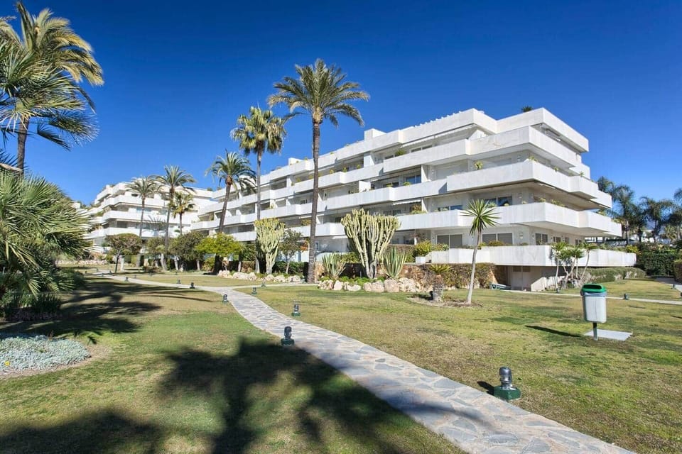 Apartment view from garden