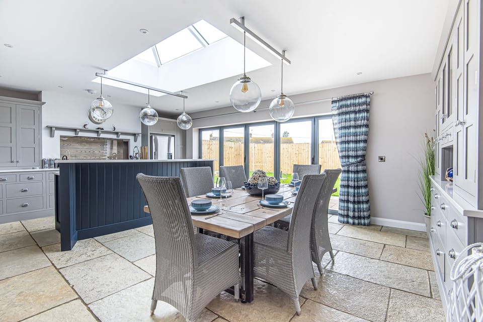 kitchen and dining area