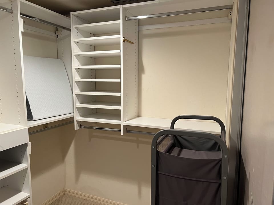 Master walk-in closet