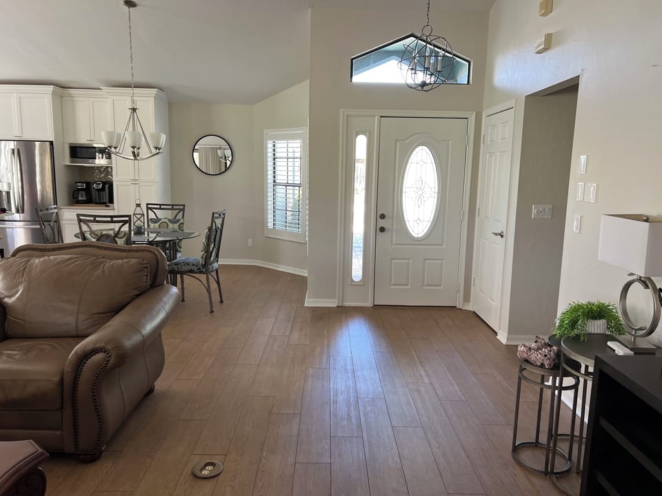 Entryway into living room