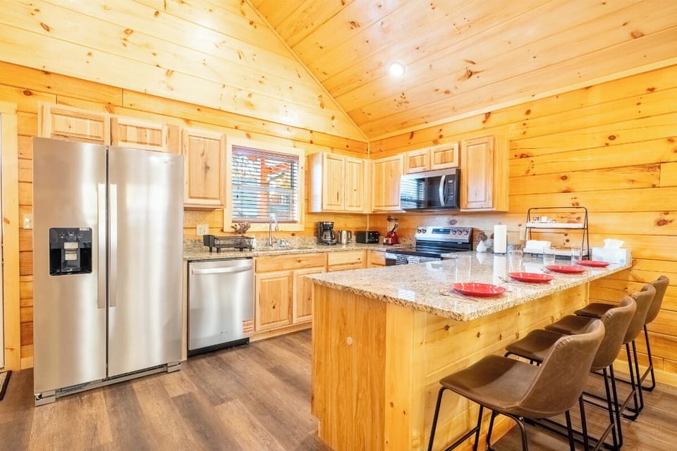 Enchanted Pines' fully equipped kitchen