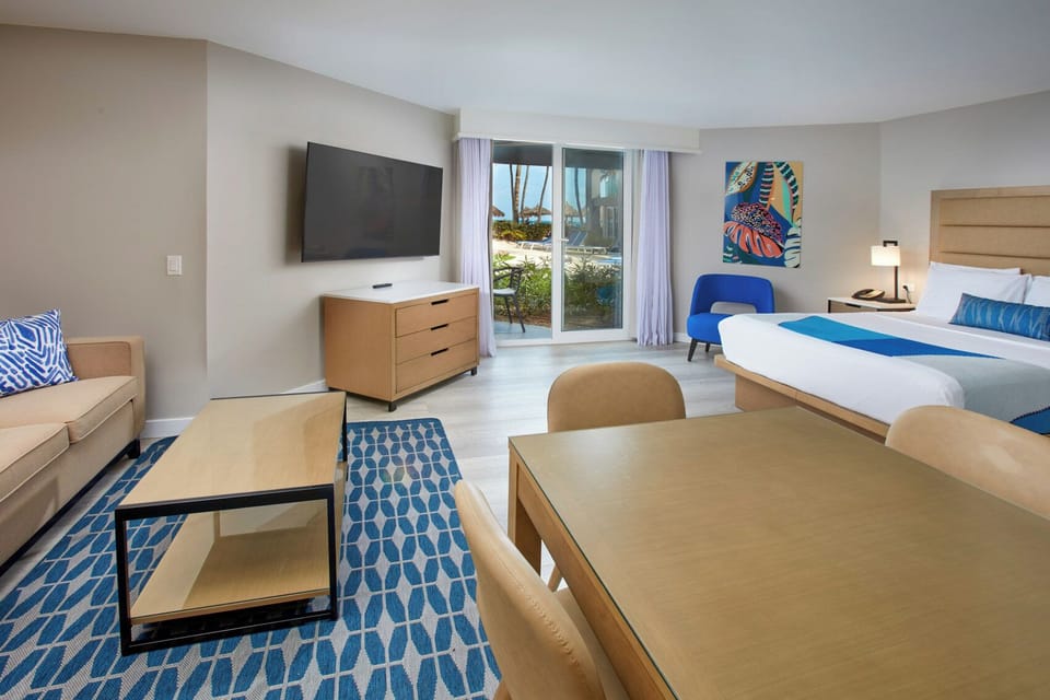 Wake up to sunshine and step straight onto the patio.