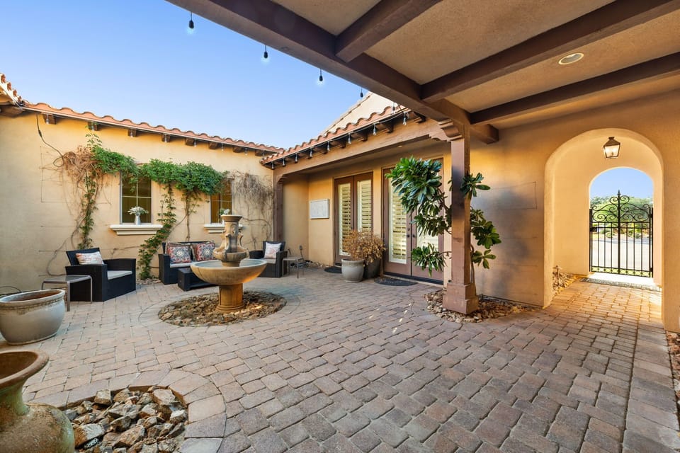 Cozy courtyard perfect for morning coffee or evening wine.