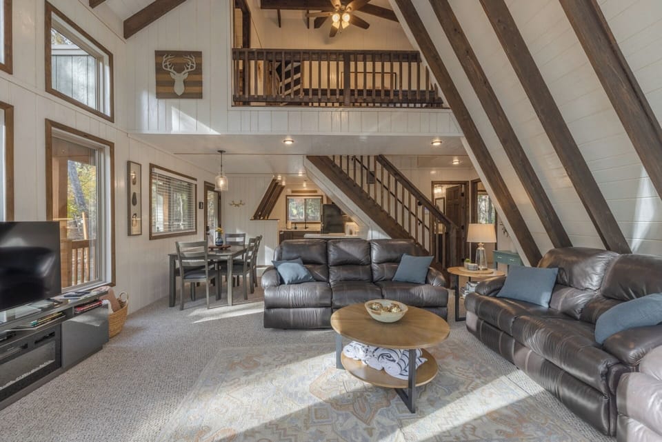 Spacious living with comfy seating and smart TV