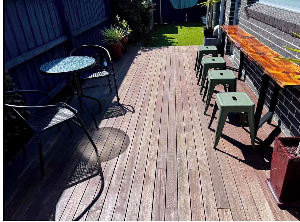 outdoor deck and yard