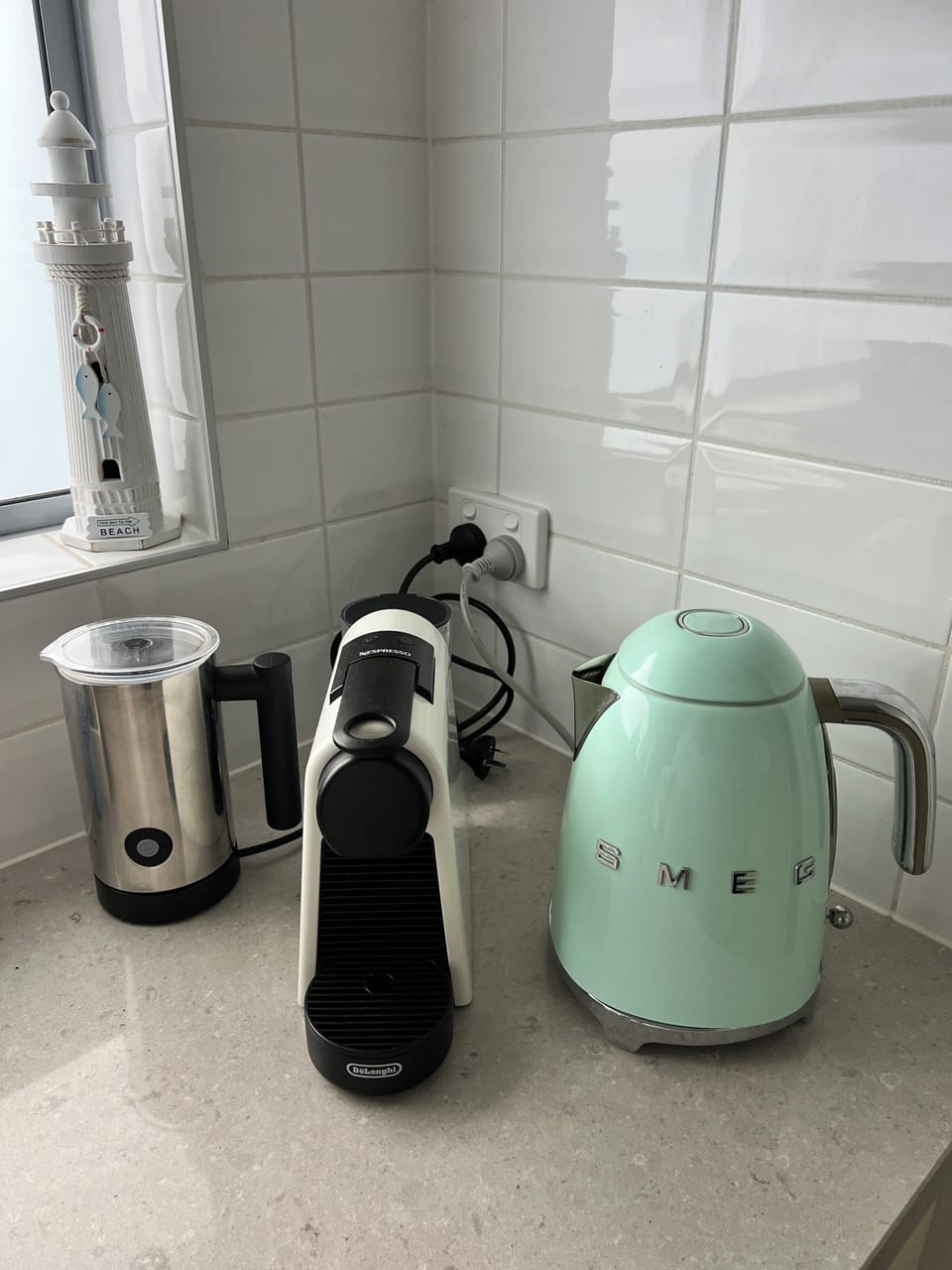 Coffee machine and kettle in Kitchen 