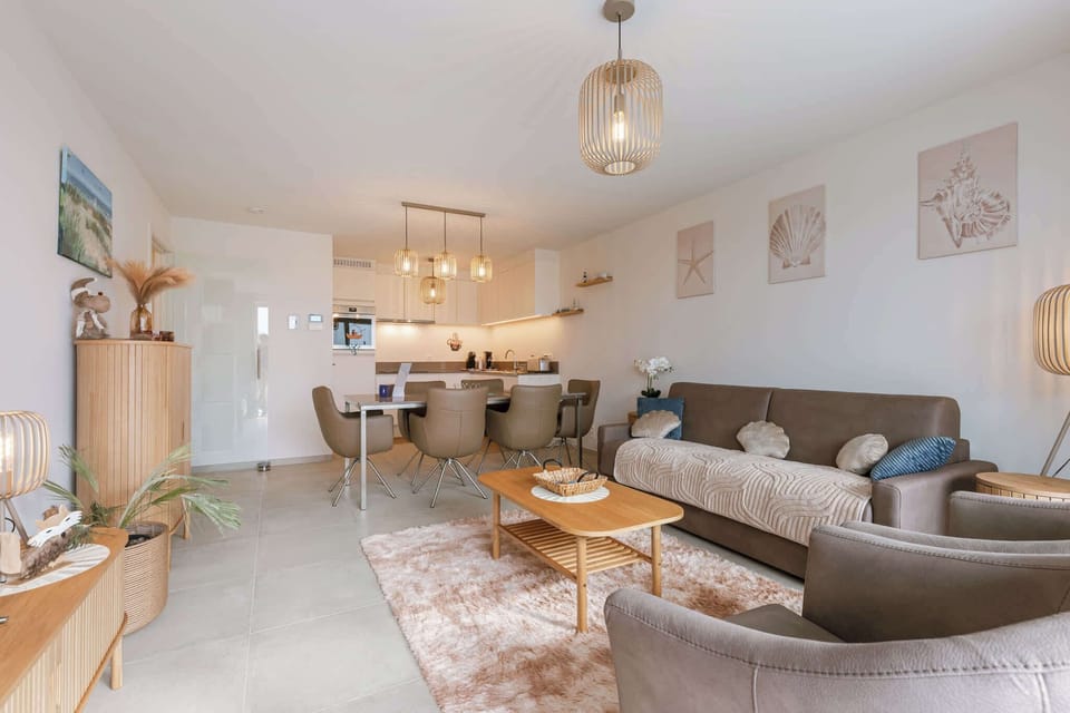 Bright living room with Sofa bed