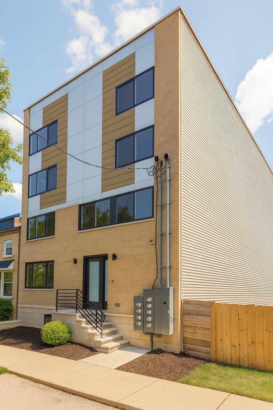 Well-maintained exterior with clean pathways and welcoming entrance.
